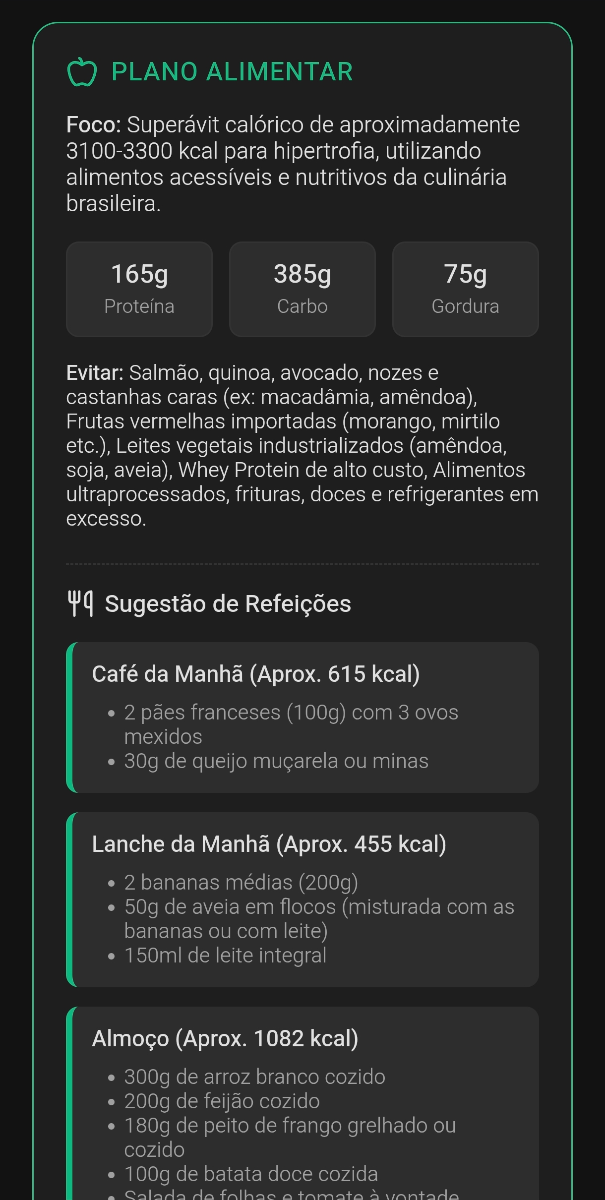Plano Alimentar RL Fit